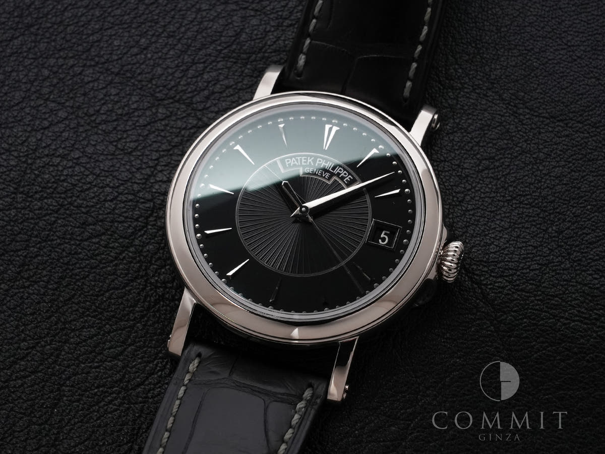 パテックフィリップ カラトラバ オフィサー Ref.5153G-001 18KWG ブラック文字盤 美品 p49n997t
