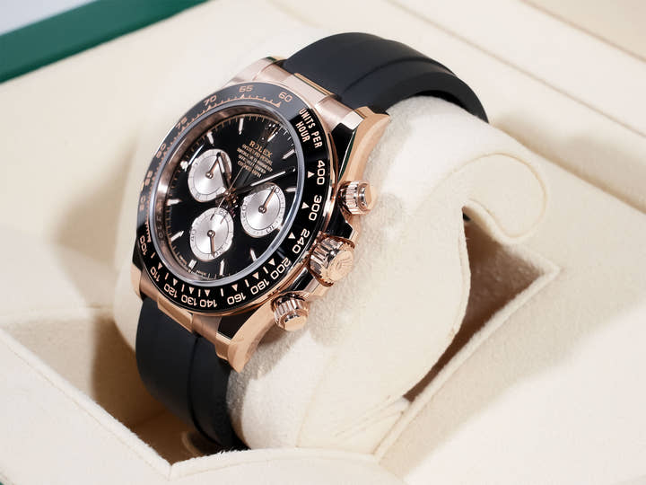 Rolex Daytona Ref. 126515LN Everose Gold Bright Black x Sandblast Dial