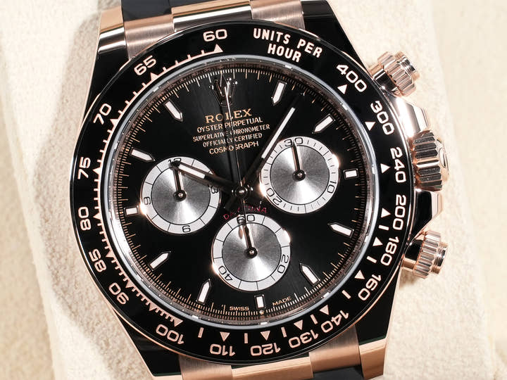 Rolex Daytona Ref. 126515LN Everose Gold Bright Black x Sandblast Dial