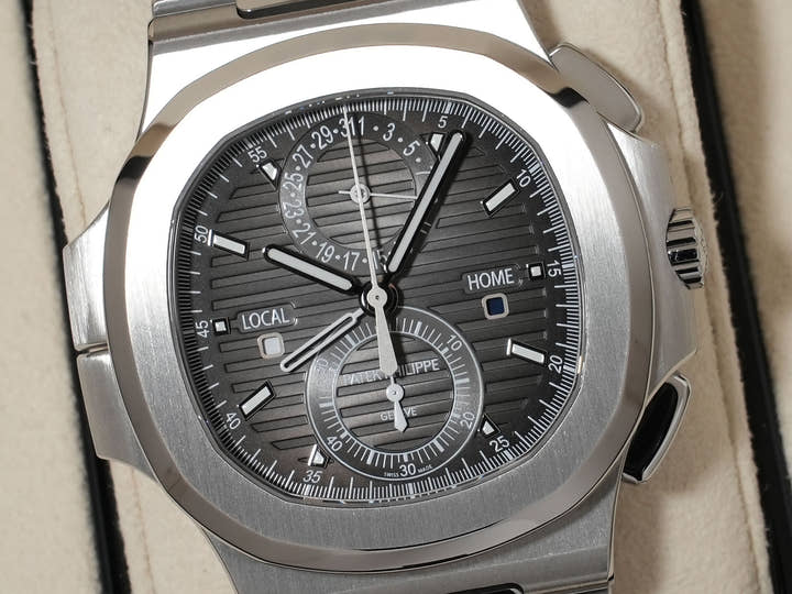 パテックフィリップ ノーチラス トラベルタイム クロノグラフ Ref.5990/1A-001 ステンレススチール ブラックグラデーション文字盤