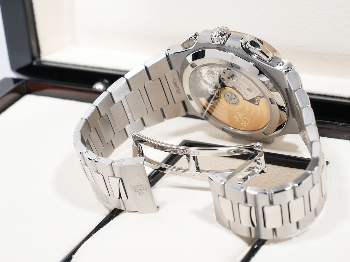 パテックフィリップ ノーチラス トラベルタイム クロノグラフ Ref.5990/1A-001 SS ブラックグラデーション文字盤 美品 du4g45tq