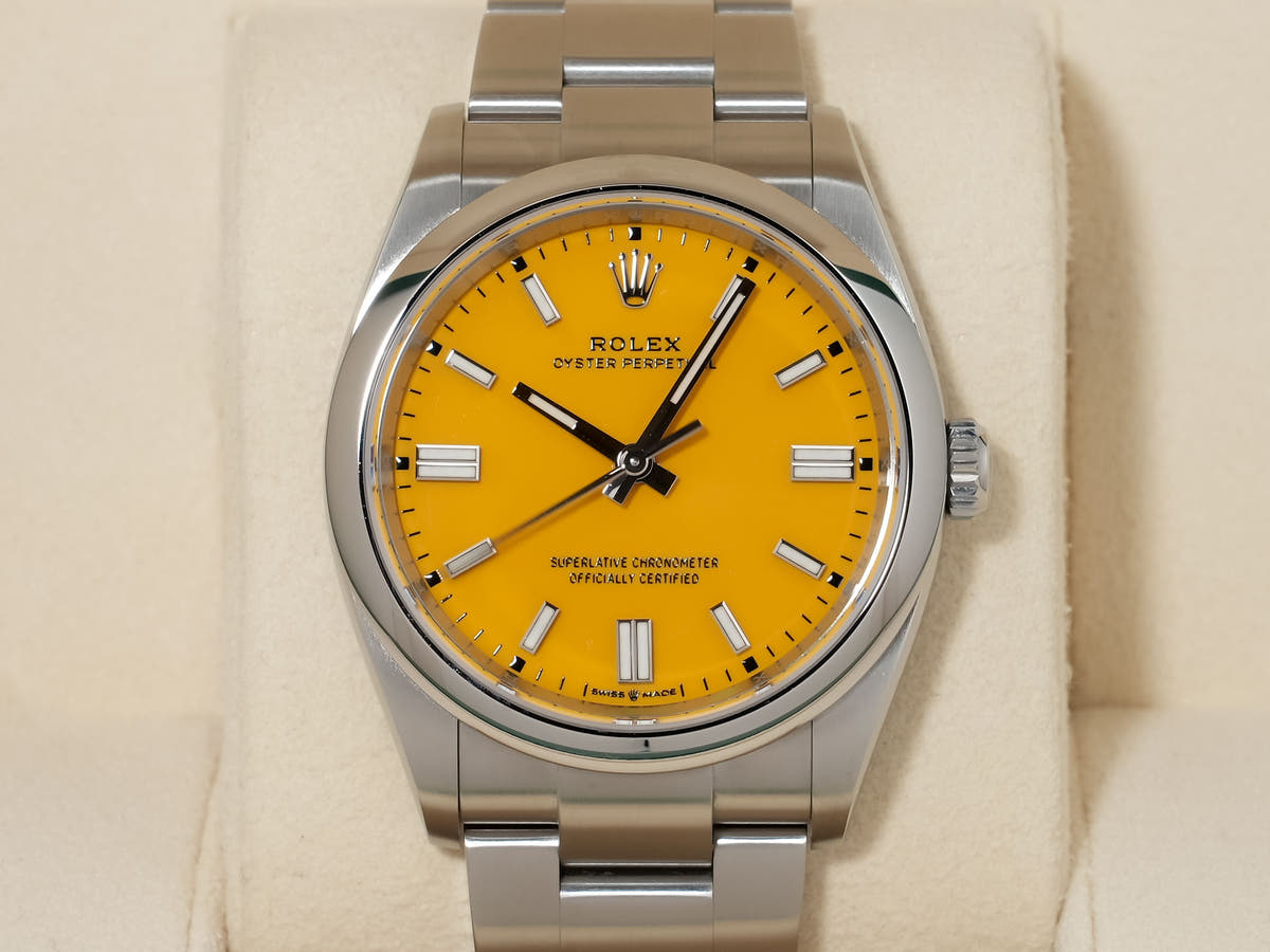 ロレックス オイスターパーペチュアル36 Ref.126000 イエロー文字盤 美中古 r5eknb9i