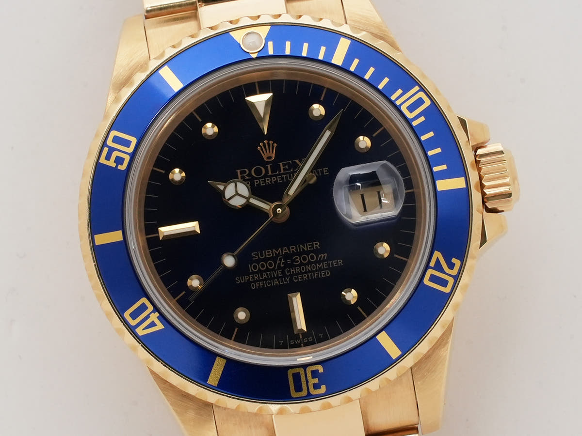 ロレックス サブマリーナーデイト Ref.16808 ブルー文字盤 中古 mm8df6yg