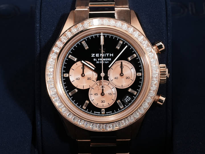 ゼニス クロノマスター スポーツ ヨシダスペシャル Ref.22.3102.3600/21.M3100 ブラックラッカー文字盤 美品 6ud5ff35