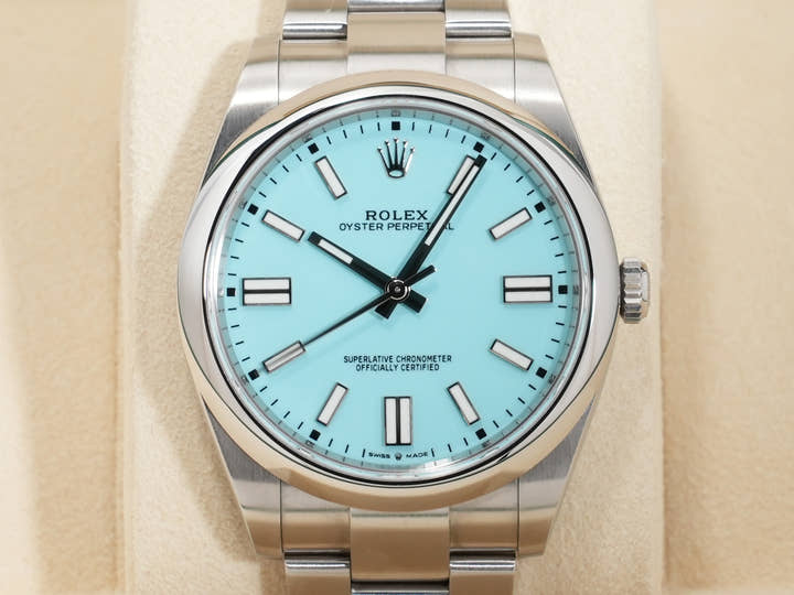 Rolex Oyster Perpetual 41 Ref. 124300 Stainless Steel Turquoise Dial
