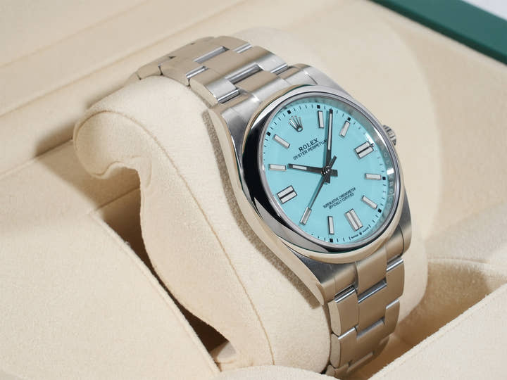 Rolex Oyster Perpetual 41 Ref. 124300 Stainless Steel Turquoise Dial