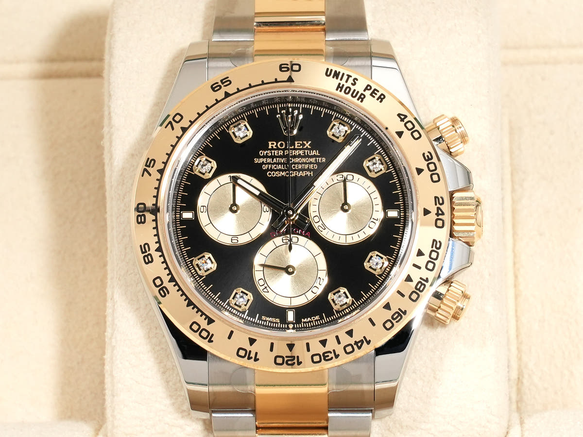 Rolex Daytona Ref.126503G Black x Golden x 8P Diamond Dial Used 9h3y5hik