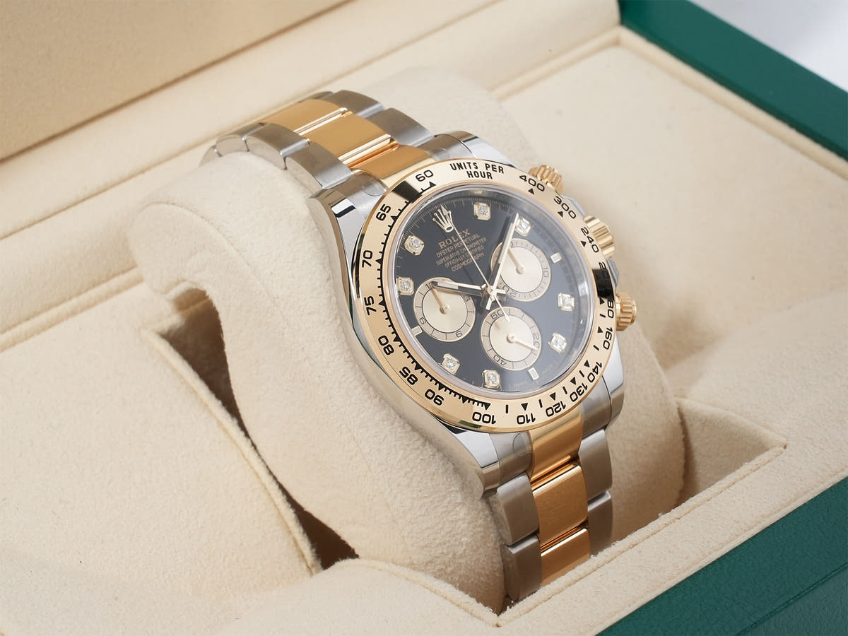 Rolex Daytona Ref.126503G Black x Golden x 8P Diamond Dial Used 9h3y5hik