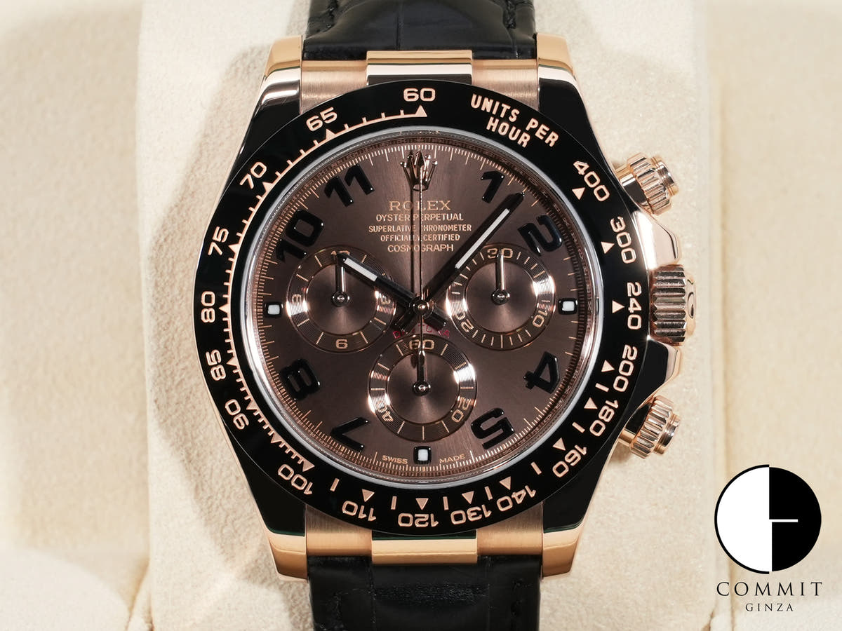 Rolex Daytona Ref. 116515LN Everose Gold Chocolate Dial with Arabic Numerals