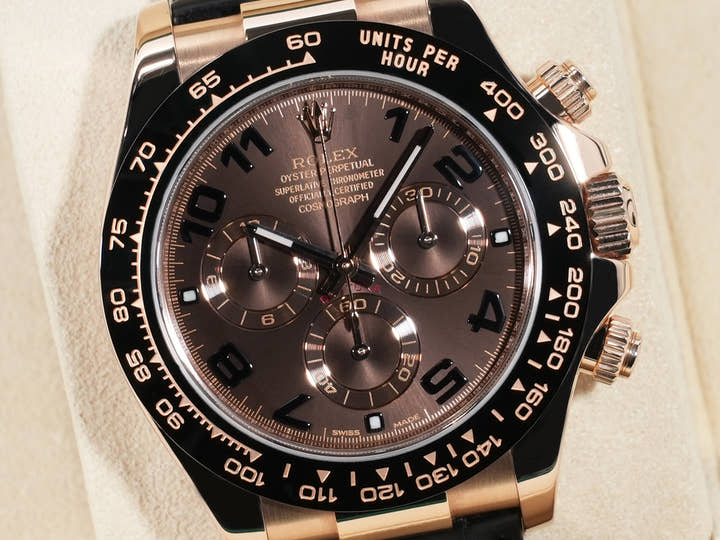 Rolex Daytona Ref. 116515LN Everose Gold Chocolate Dial with Arabic Numerals