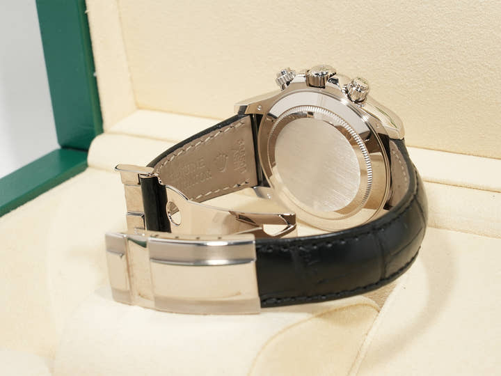 Rolex Daytona Ref. 116519LN White Gold Black Dial with 8 Diamonds