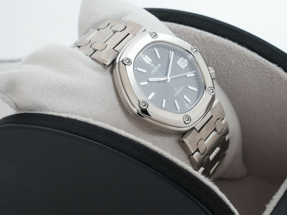 Seiko Credor Locomotive Ref.GCCR999 TI Black Dial Used g2fqk3uv