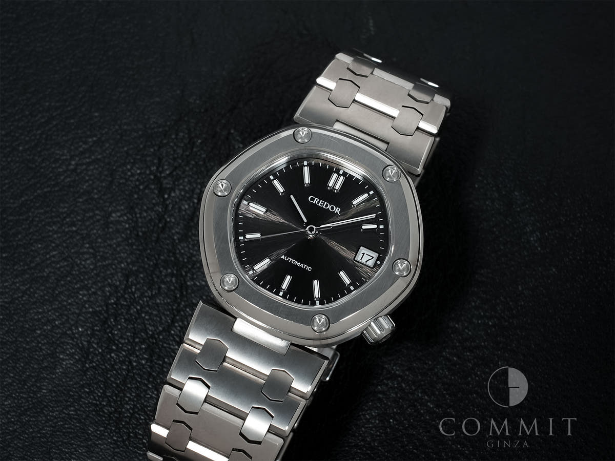 Seiko Credor Locomotive Ref.GCCR999 TI Black Dial Used g2fqk3uv