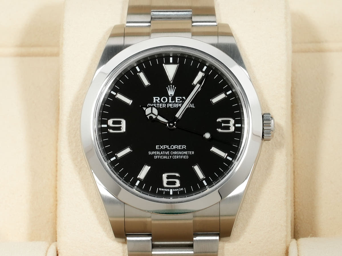 ロレックス エクスプローラーI Ref.214270 SS ブラック文字盤 中古 5bs37bqx