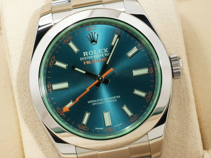 ロレックス ミルガウス Ref.116400GV ステンレススチール Zブルー文字盤
