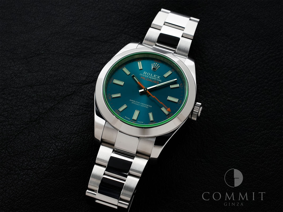 ロレックス ミルガウス Ref.116400GV SS Zブルー文字盤 美中古 ccgfa68s