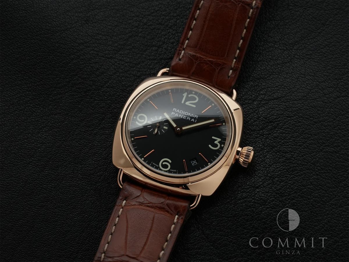 パネライ ラジオミール Ref.PAM00103 18KPG ブラック文字盤 美中古 8tsnycm7