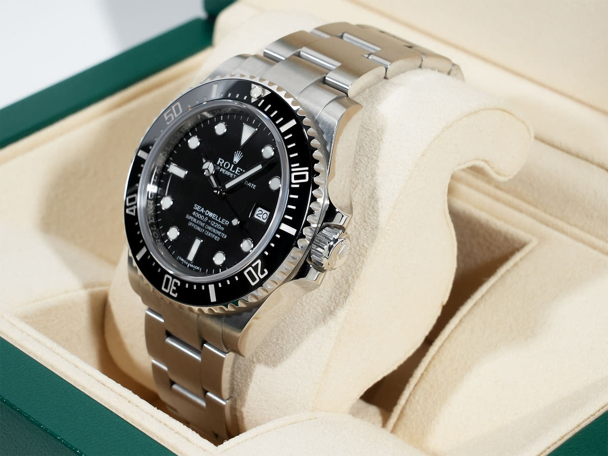 ロレックス シードゥエラー 4000 Ref.116600 SS ブラック文字盤 美中古 dupp27ri