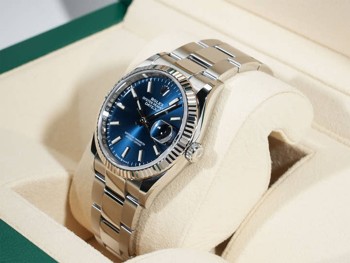 Rolex Datejust 36 Ref.126234 SS/WG Bright Blue Dial Oyster Bracelet Good Condition 2v7z7dk3