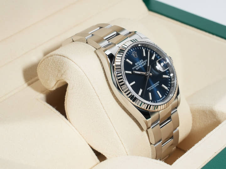Rolex Datejust 36 Ref.126234 SS/WG Bright Blue Dial Oyster Bracelet Good Condition 2v7z7dk3