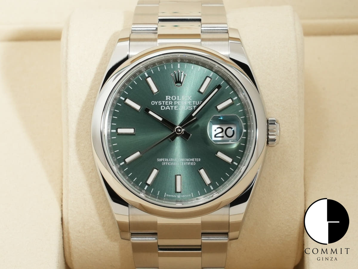 Rolex Datejust 36 Ref.126200 SS Mint Green Dial Oyster Bracelet Unused uoe9ycdi