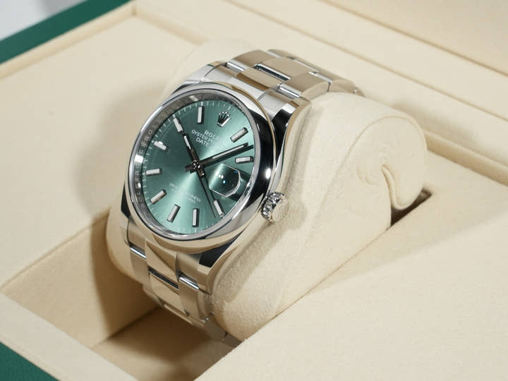 Rolex Datejust 36 Ref.126200 SS Mint Green Dial Oyster Bracelet Unused uoe9ycdi