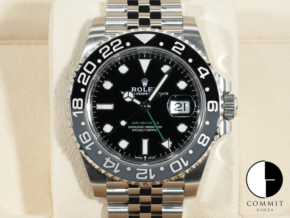 Rolex GMT Master II Ref.126710GRNR SS Black Dial Jubilee Bracelet Unused wgxt8s2u