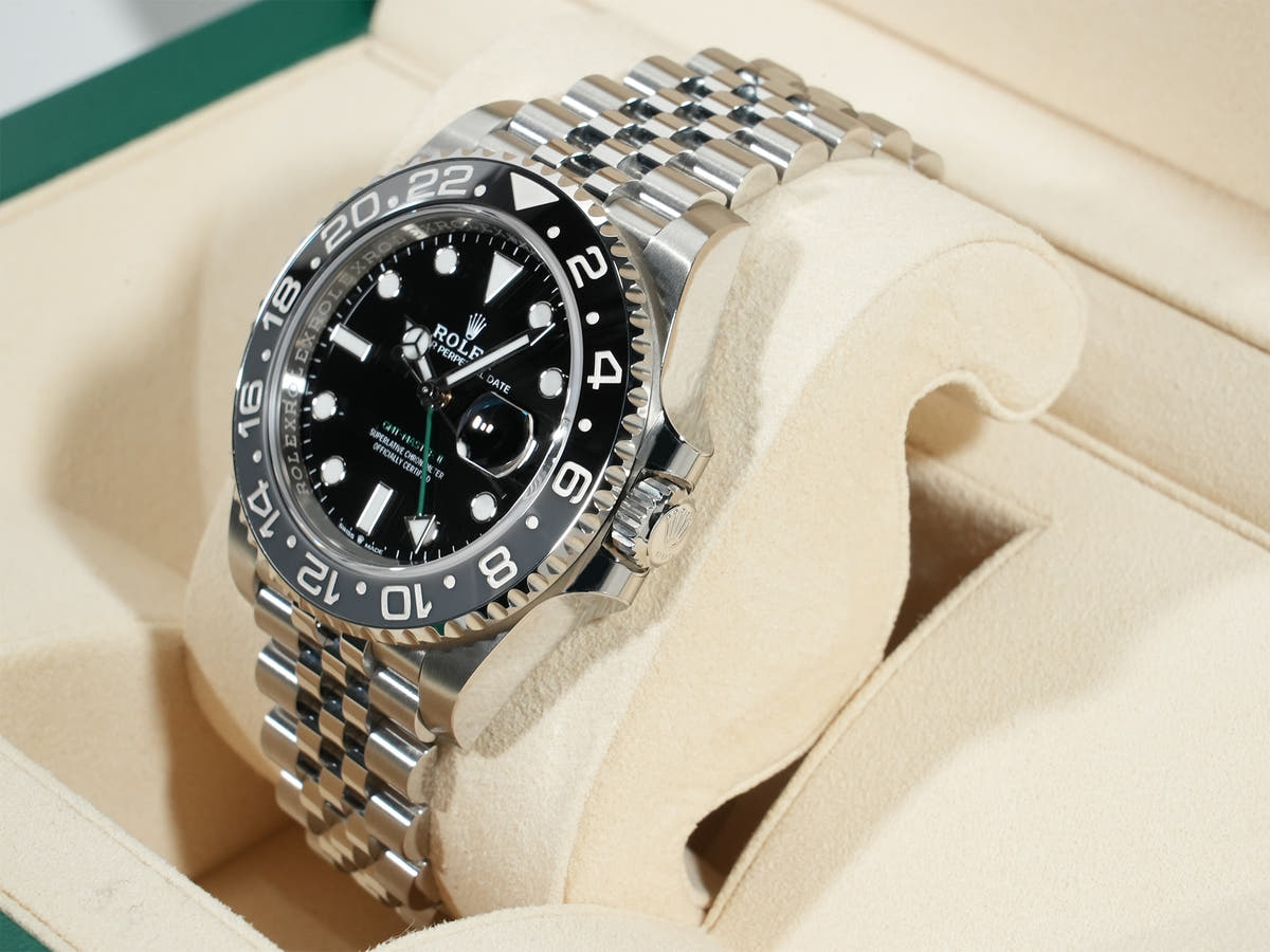 Rolex GMT Master II Ref.126710GRNR SS Black Dial Jubilee Bracelet Unused wgxt8s2u