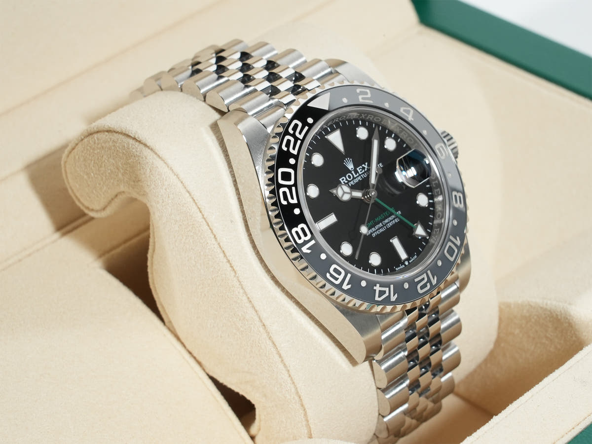 Rolex GMT Master II Ref.126710GRNR SS Black Dial Jubilee Bracelet Unused wgxt8s2u