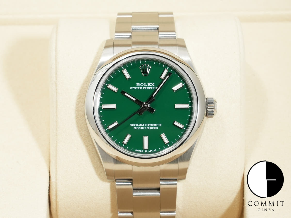 Rolex Oyster Perpetual 31 Ref.277200 SS Green Dial Unused px86h9yz