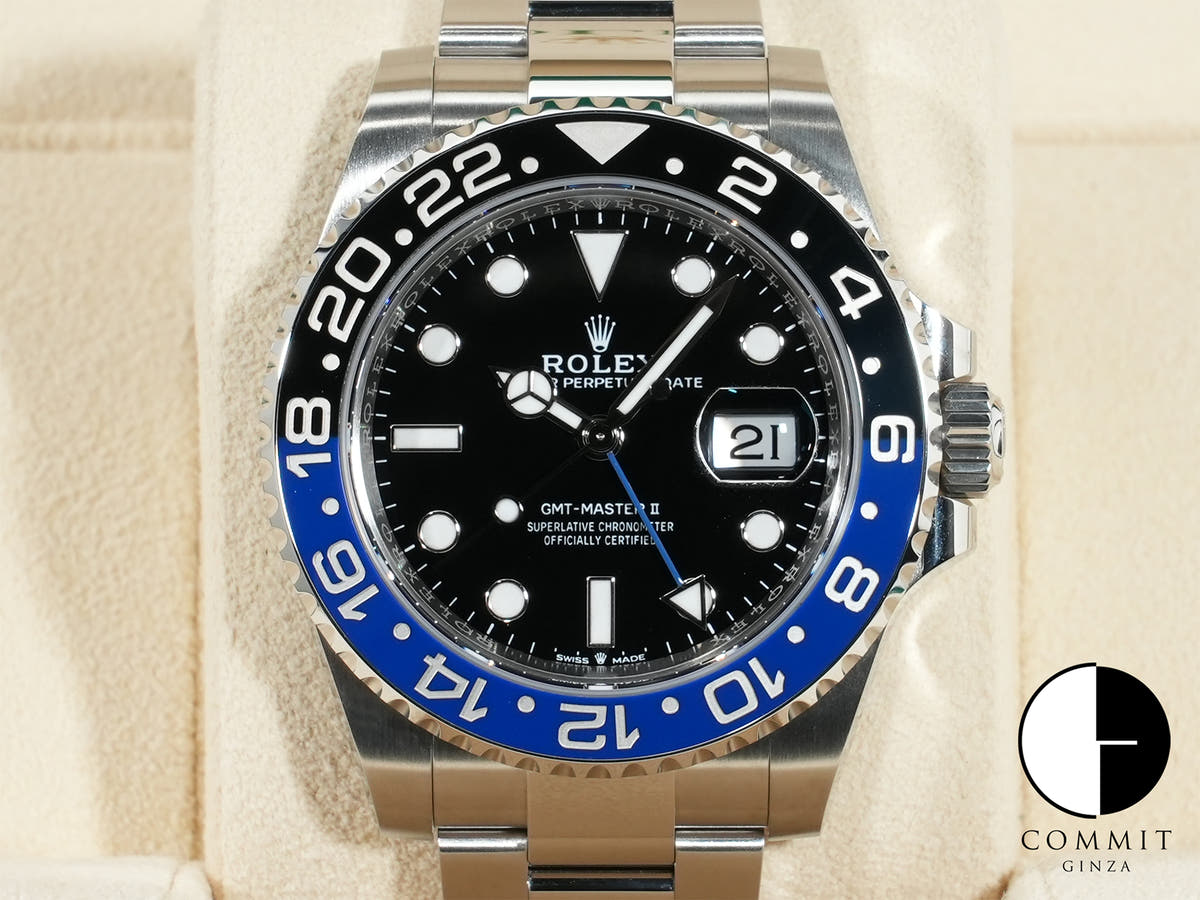 Rolex GMT Master II Ref.126710BLNR SS Black Dial Oyster Bracelet Good Condition ni2c4kdq