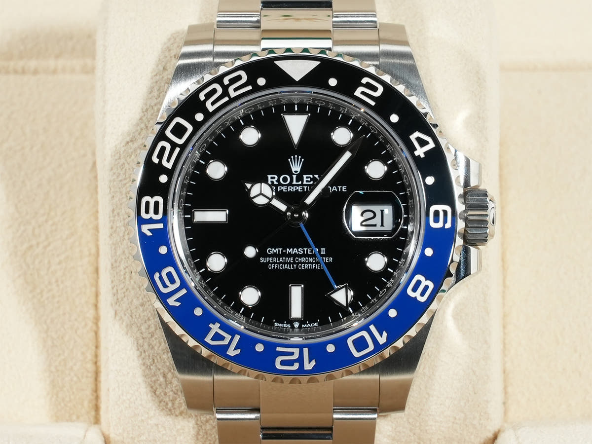 Rolex GMT Master II Ref.126710BLNR SS Black Dial Oyster Bracelet Good Condition ni2c4kdq