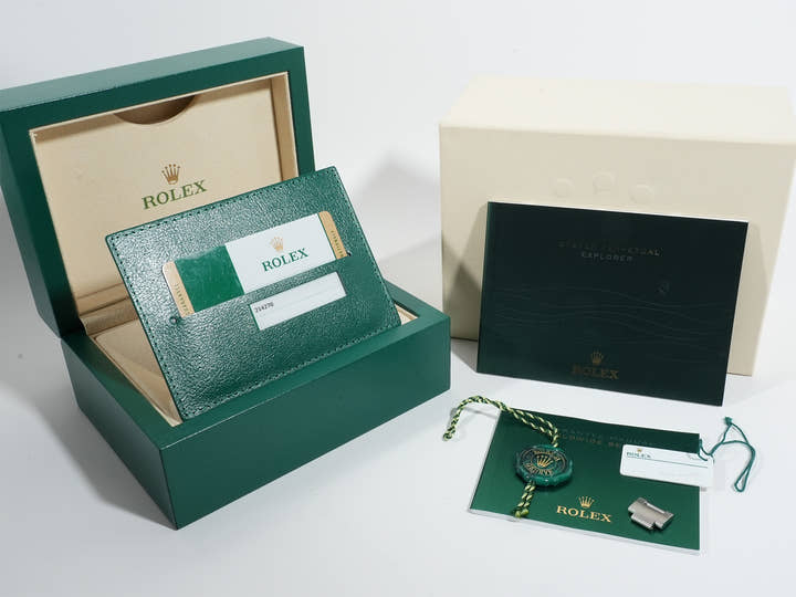 ロレックス エクスプローラーI 鏡面ブラックアウト Ref.214270 ステンレススチール ブラック文字盤