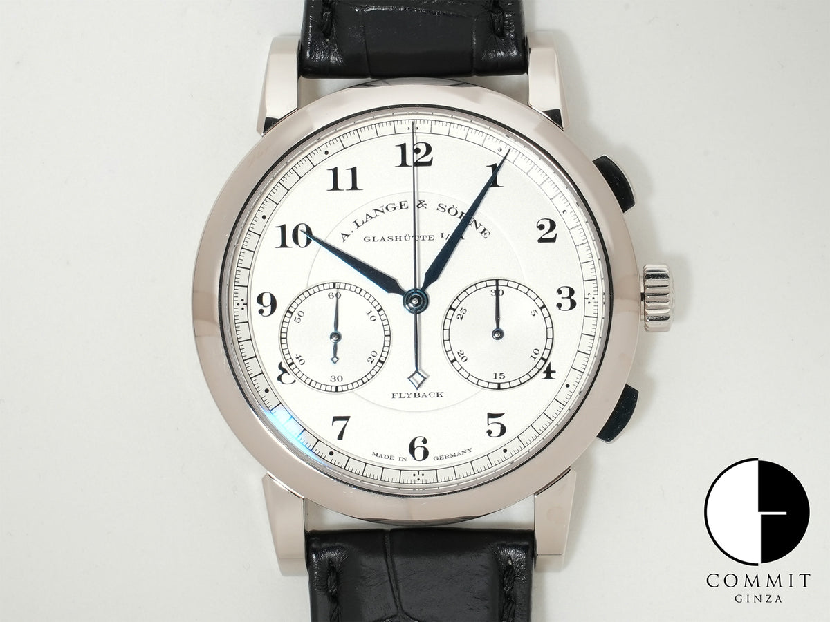 A. Lange &amp; Söhne 1815 Chronograph Ref.402.026 18KWG Silver Dial Used pfoi7ub4