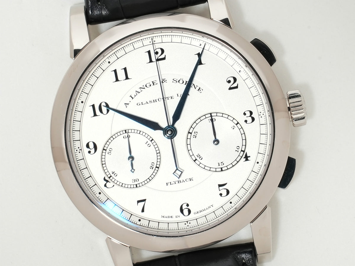A. Lange &amp; Söhne 1815 Chronograph Ref.402.026 18KWG Silver Dial Used pfoi7ub4