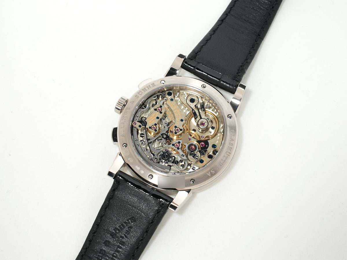 A. Lange &amp; Söhne 1815 Chronograph Ref.402.026 18KWG Silver Dial Used pfoi7ub4