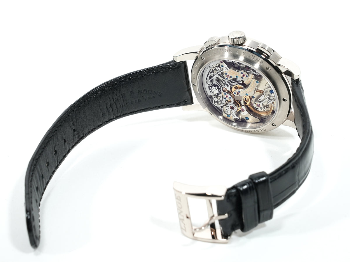 A. Lange &amp; Söhne 1815 Chronograph Ref.402.026 18KWG Silver Dial Used pfoi7ub4