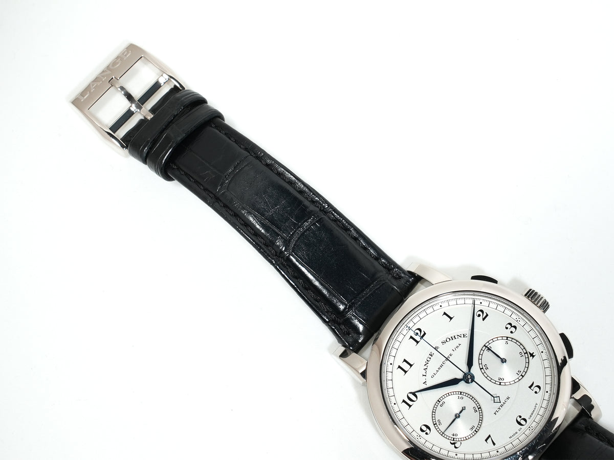 A. Lange &amp; Söhne 1815 Chronograph Ref.402.026 18KWG Silver Dial Used pfoi7ub4