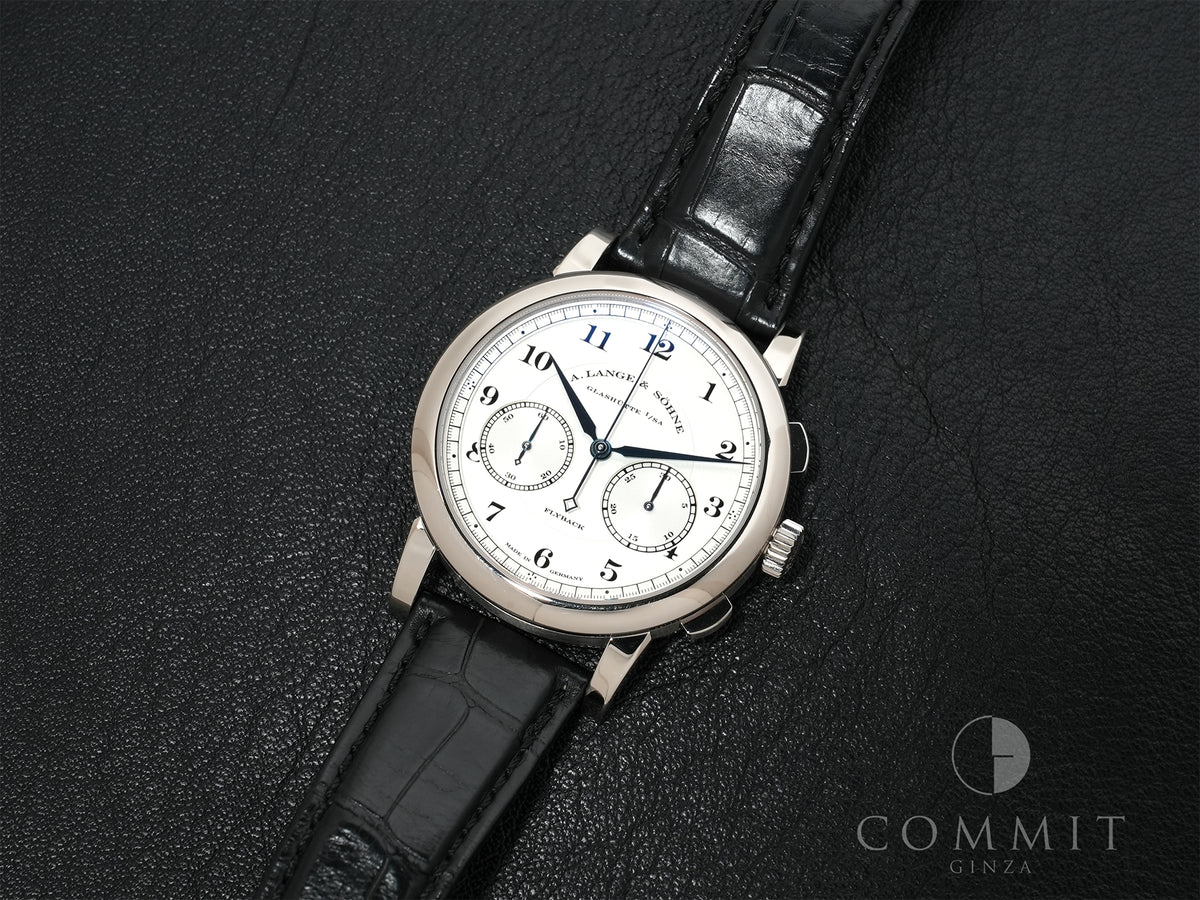 A. Lange &amp; Söhne 1815 Chronograph Ref.402.026 18KWG Silver Dial Used pfoi7ub4