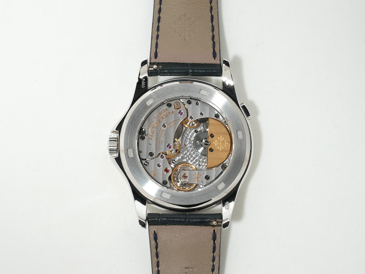 Patek Philippe Complications World Time Ref.5130P-001 PT Silver/Blue Dial Used rmmczquc