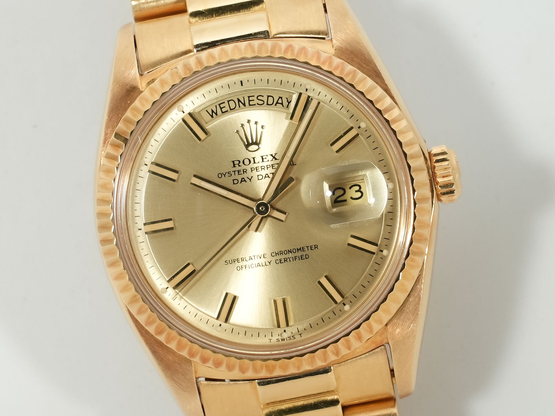 ロレックス デイデイト Ref.1803/8 18KYG シャンパン文字盤 中古 qk87mqer