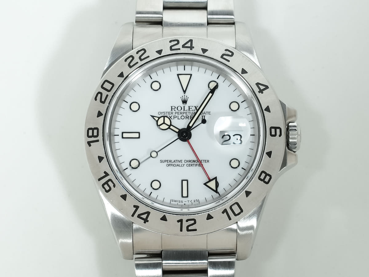 ロレックス エクスプローラーII Ref.16570 SS ホワイト文字盤 中古 vtrbowys