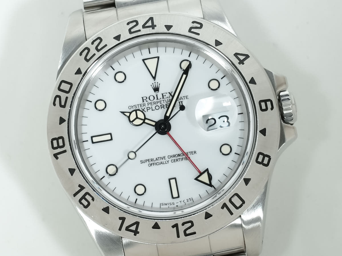 ロレックス エクスプローラーII Ref.16570 SS ホワイト文字盤 中古 vtrbowys