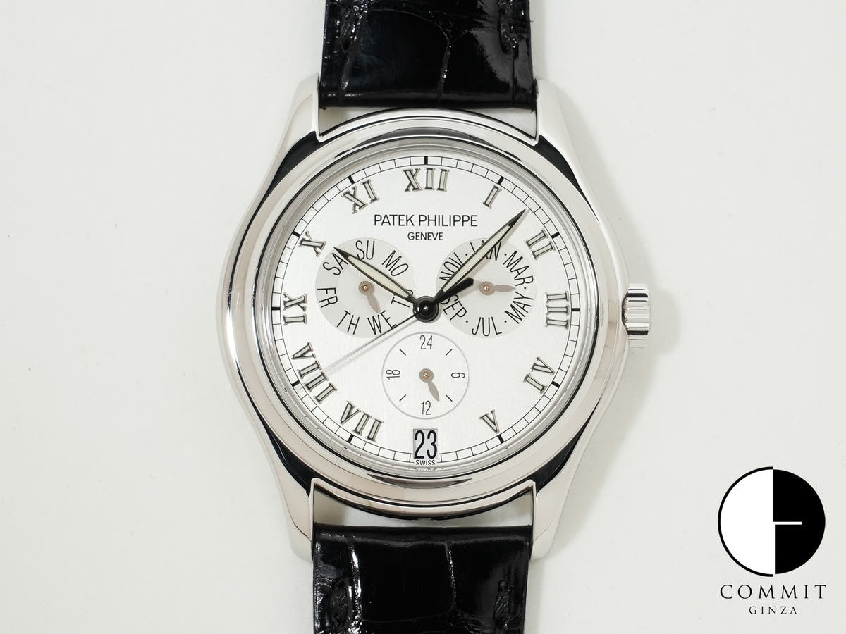 Patek Philippe Annual Calendar Ref.5035P-024 PLATINUM Silver Dial Used jhxu38wd