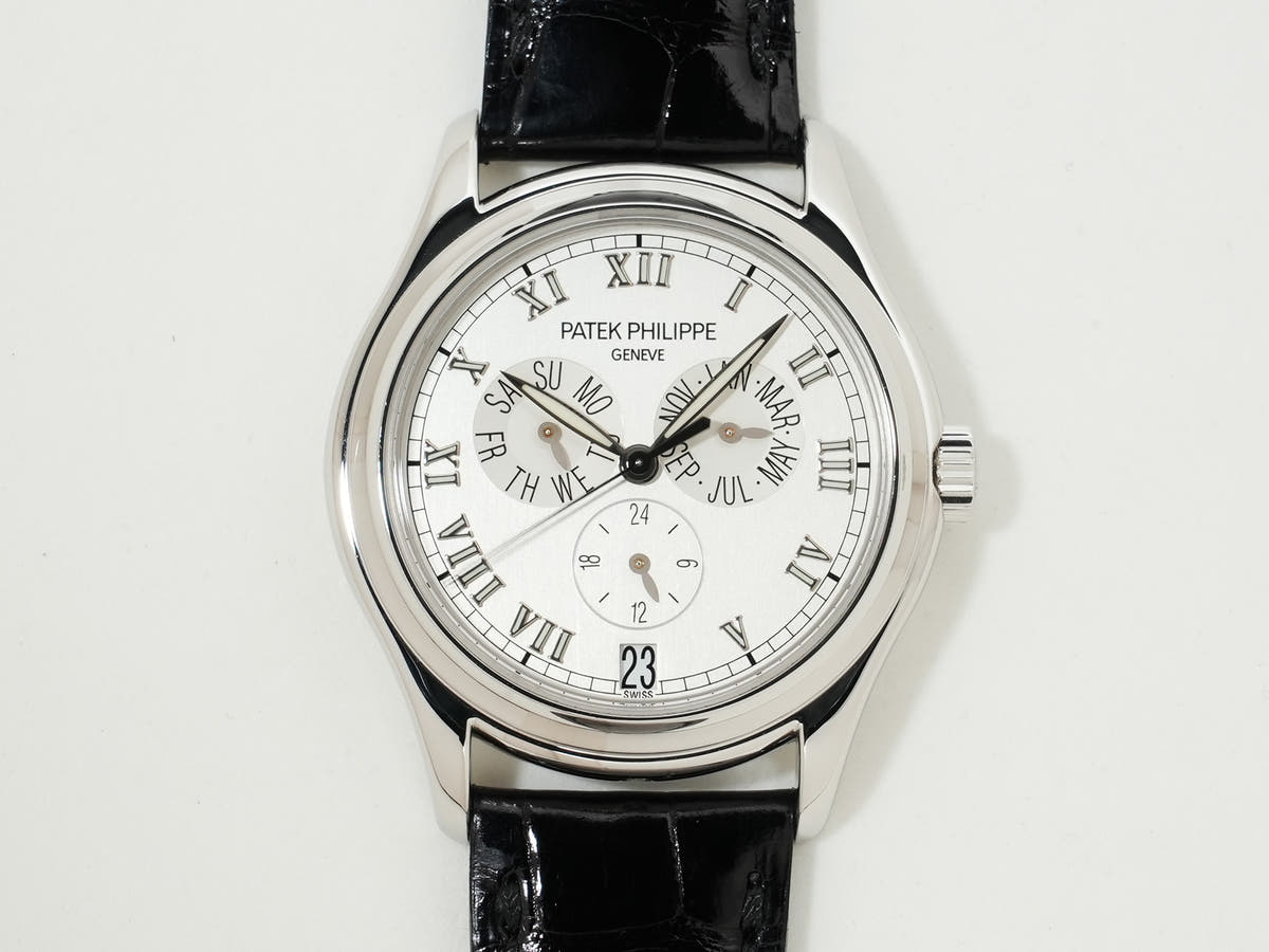 Patek Philippe Annual Calendar Ref.5035P-024 PLATINUM Silver Dial Used jhxu38wd