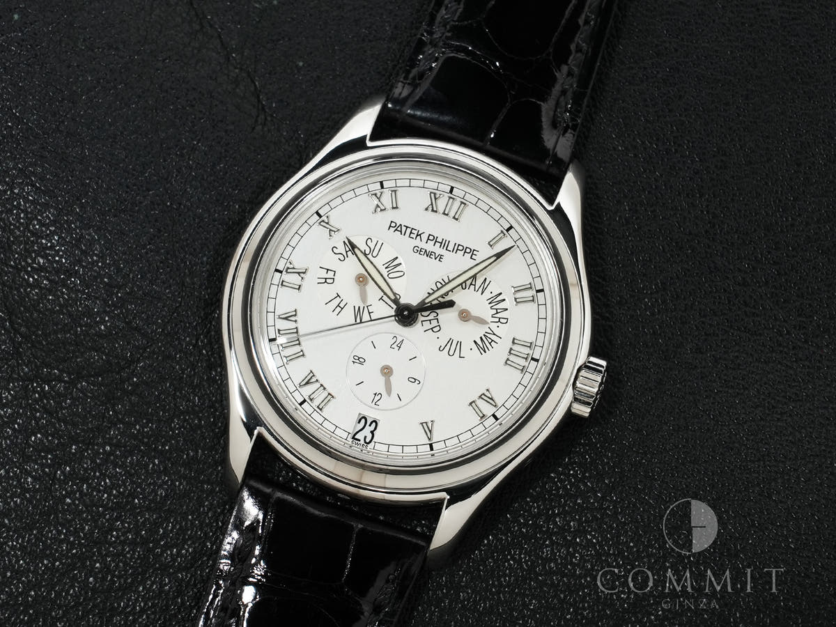 Patek Philippe Annual Calendar Ref.5035P-024 PLATINUM Silver Dial Used jhxu38wd