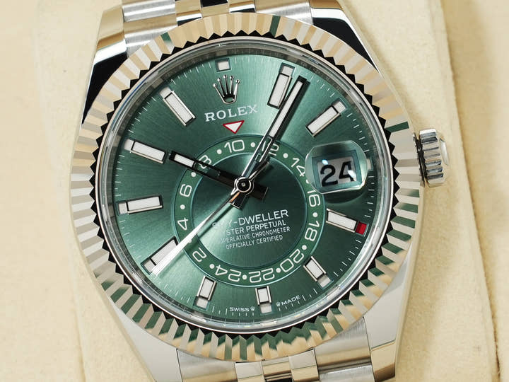 ロレックス スカイドゥエラー Ref.336934 ステンレススチール/ホワイトゴールド ミントグリーン文字盤 ジュビリーブレスレット