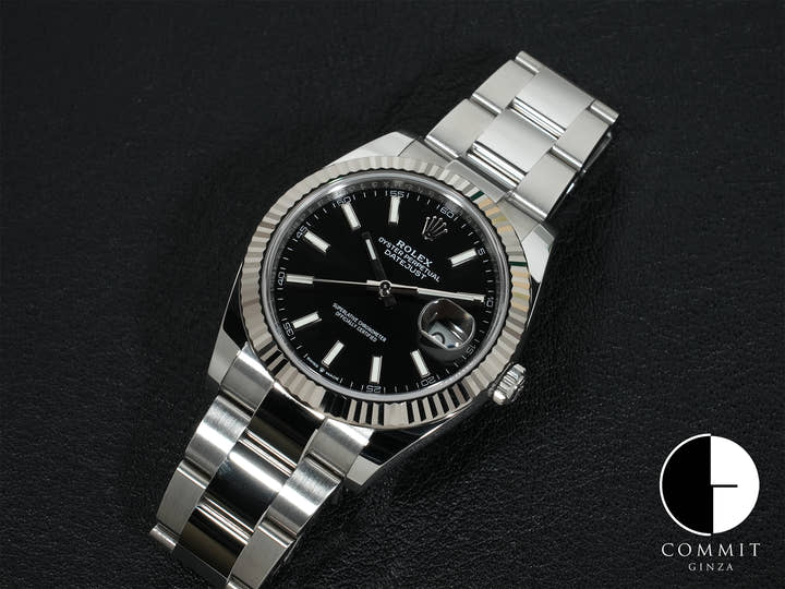 Rolex Datejust 41 Ref.126334 SS/WG Black Dial Oyster Bracelet Good Condition Used nex4w4v6