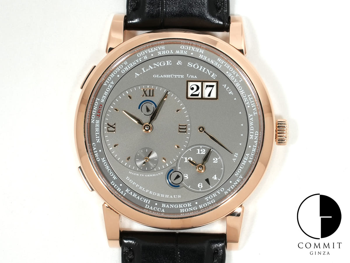 A. Lange &amp; Söhne Lange 1 Time Zone Ref.116.033 18KPG Grey Dial Used q38bauac