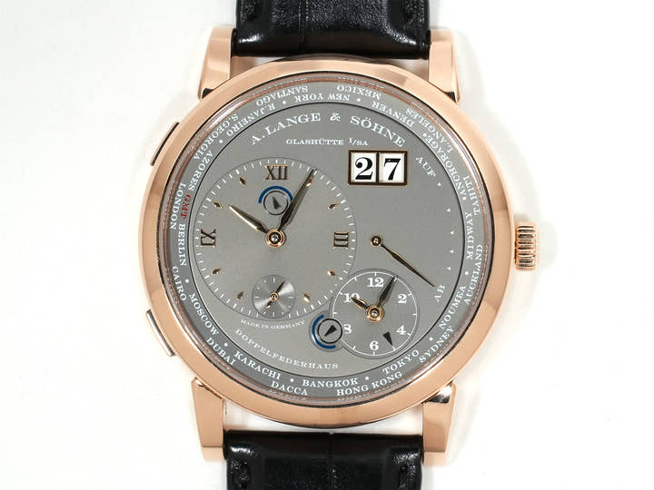 A. Lange &amp; Söhne Lange 1 Time Zone Ref.116.033 18KPG Grey Dial Used q38bauac